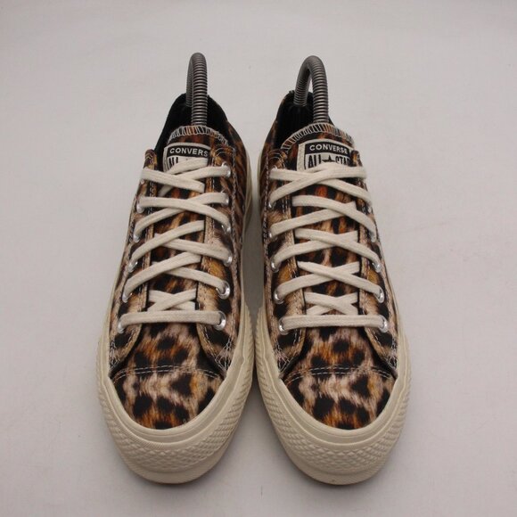 Converse All Star Lift Women's Size 6.5 Shoes Cheetah Print Platform Sneakers - Picture 2 of 9
